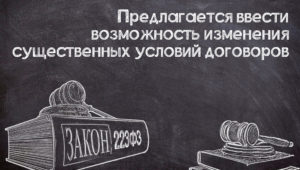 Изменения условий договоров по №223-ФЗ